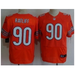 Nike Chicago Bears 90 Jeremiah Ratliff Orange Elite NFL Jersey