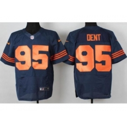 Nike Chicago Bears 95 Richard Dent Blue Elite Orange Number NFL Jersey