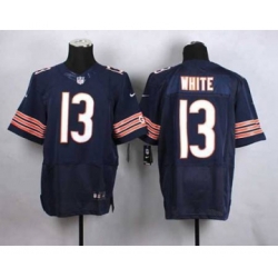 nike nfl jerseys chicago bears 13 white blue[Elite][white]