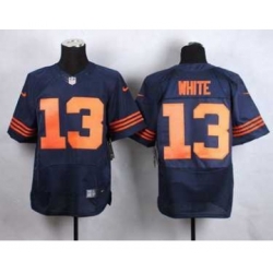 nike nfl jerseys chicago bears 13 white blue[Elite][white]][number orange]