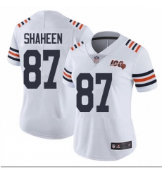 Bears 87 Adam Shaheen White Alternate Women Stitched Football Vapor Untouchable Limited 100th Season Jersey