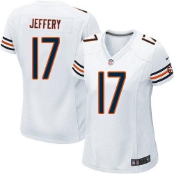 Nike NFL Chicago Bears #17 Alshon Jeffery White Women's Game Road Jersey