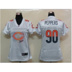 Nike Womens Chicago Bears #90 Peppers White Jerseys