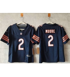 Women Chicago Bears 2 DJ Moore Navy 2024 F U S E Vapor Stitched Jersey Women Chicago Bears 2 DJ Moore Navy 2024 F U S E Vapor Stitched Jersey