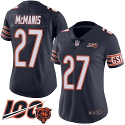 Women Chicago Bears 27 Sherrick McManis Navy Blue Team Color 100th Season Limited Football Jersey