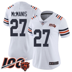 Women Chicago Bears 27 Sherrick McManis White 100th Season Limited Football Jersey