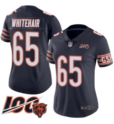 Women Chicago Bears 65 Cody Whitehair Navy Blue Team Color 100th Season Limited Football Jersey