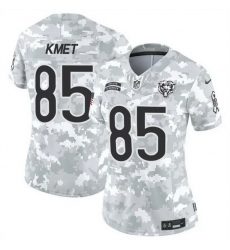 Women Chicago Bears 85 Cole Kmet 2024 F U S E Arctic Camo Salute To Service Limited Stitched Football Jersey