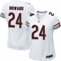 Womens Nike Chicago Bears 24 Jordan Howard Game White NFL Jersey