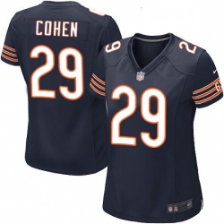 Womens Nike Chicago Bears 29 Tarik Cohen Game Navy Blue Team Color NFL Jersey