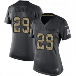 Womens Nike Chicago Bears 29 Tarik Cohen Limited Black 2016 Salute to Service NFL Jersey