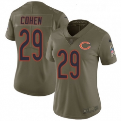 Womens Nike Chicago Bears 29 Tarik Cohen Limited Olive 2017 Salute to Service NFL Jersey