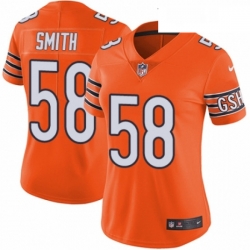 Womens Nike Chicago Bears 58 Roquan Smith Limited Orange Rush Vapor Untouchable NFL Jersey