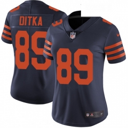 Womens Nike Chicago Bears 89 Mike Ditka Elite Navy Blue Alternate NFL Jersey