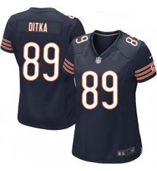 Womens Nike Chicago Bears 89 Mike Ditka Game Navy Blue Team Color NFL Jersey