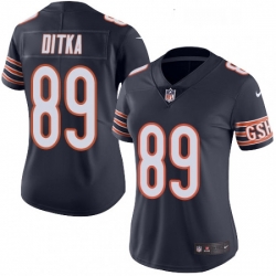 Womens Nike Chicago Bears 89 Mike Ditka Navy Blue Team Color Vapor Untouchable Limited Player NFL Jersey