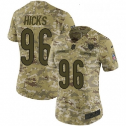 Womens Nike Chicago Bears 96 Akiem Hicks Limited Camo 2018 Salute to Service NFL Jersey