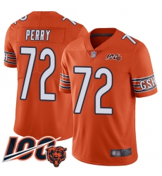 Youth Chicago Bears 72 William Perry Orange Alternate 100th Season Limited Football Jersey