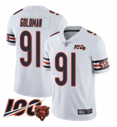 Youth Chicago Bears 91 Eddie Goldman White Vapor Untouchable Limited Player 100th Season Football Jersey