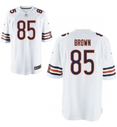 Youth NIKE Chicago Bears #85 DANIEL BROWN White BLUE JERSEY