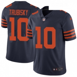 Youth Nike Chicago Bears 10 Mitchell Trubisky Elite Navy Blue Alternate NFL Jersey