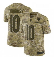 Youth Nike Chicago Bears 10 Mitchell Trubisky Limited Camo 2018 Salute to Service NFL Jersey