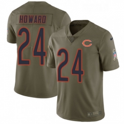 Youth Nike Chicago Bears 24 Jordan Howard Limited Olive 2017 Salute to Service NFL Jersey