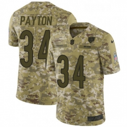 Youth Nike Chicago Bears 34 Walter Payton Limited Camo 2018 Salute to Service NFL Jersey