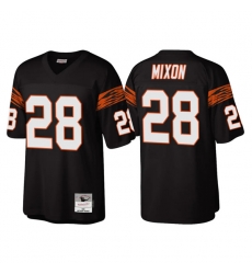 Men Cincinnati Bengals 28 Joe Mixon Black Throwback Legacy Stitched Jerse