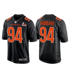 Men Cincinnati Bengals 94 Sam Hubbard 2022 Black Super Bowl LVI Game Stitched Jersey