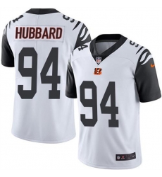 Men Cincinnati Bengals 94 Sam Hubbard White Color Rush Stitched Jersey