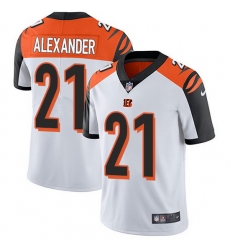 Nike Bengals 21 Mackensie Alexander White Men Stitched NFL Vapor Untouchable Limited Jersey