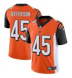 Nike Bengals 45 Malik Jefferson Orange Vapor Untouchable Limited Jersey