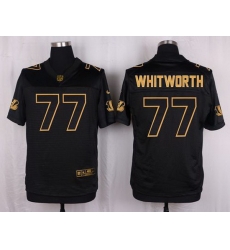 Nike Bengals #77 Andrew Whitworth Black Mens Stitched NFL Elite Pro Line Gold Collection Jersey