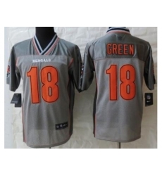 Nike Cincinnati Bengals 18 A.J. Green Grey Elite Vapor NFL Jersey