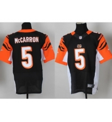 Nike Cincinnati Bengals 5 AJ McCarron Black Elite NFL Jersey