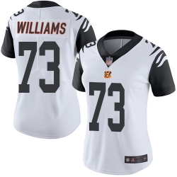 Bengals 73 Jonah Williams White Women Stitched Football Limited Rush Jersey