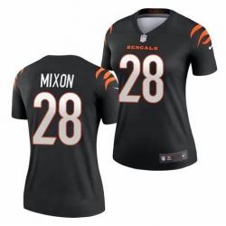 Women Cincinnati Bengals 28 Joe Mixon Black Vapor Untouchable Limited Jersey