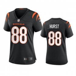 Women Cincinnati Bengals 88 Hayden Hurst Black Stitched Game Jersey