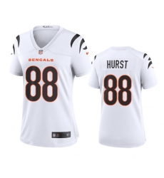 Women Cincinnati Bengals 88 Hayden Hurst White Stitched Game Jersey