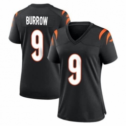 Women Cincinnati Bengals 9 Joe Burrow Black Vapor Untouchable Limited Jersey