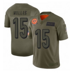 Womens Cincinnati Bengals 15 Damion Willis Limited Camo 2019 Salute to Service Football Jersey