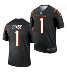 Youth Cincinnati Bengals #1 Ja'Marr Chase Black 2021 Legend Football Jersey