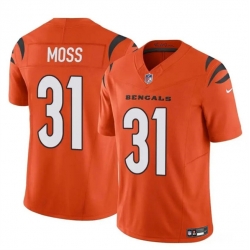 Youth Cincinnati Bengals 31 Zack Moss Orange 2024 F U S E  Vapor Untouchable Limited Jersey