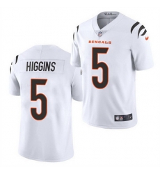 Youth Cincinnati Bengals 5 Tee Higgins White Vapor Untouchable Limited Stitched Jersey