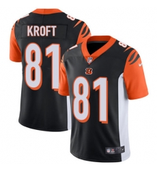 Youth Nike Bengals #81 Tyler Kroft Black Team Color Stitched NFL Vapor Untouchable Limited Jersey