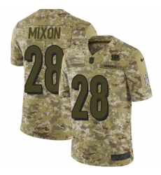 Youth Nike Cincinnati Bengals 28 Joe Mixon Limited Camo 2018 Salute to Service NFL Jersey