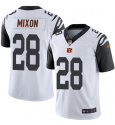 Youth Nike Cincinnati Bengals 28 Joe Mixon Limited White Rush Vapor Untouchable NFL Jersey