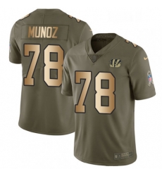 Youth Nike Cincinnati Bengals 78 Anthony Munoz Limited OliveGold 2017 Salute to Service NFL Jersey