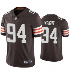 Men Cleveland Browns 94 Alex Wright Brown Vapor Untouchable Limited Stitched Jersey